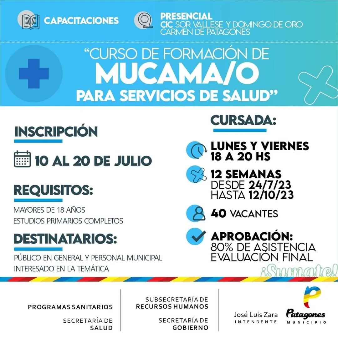 Por cupos agotados, se cierran las  inscripciones para el curso de Mucamas/os para servicios de salud