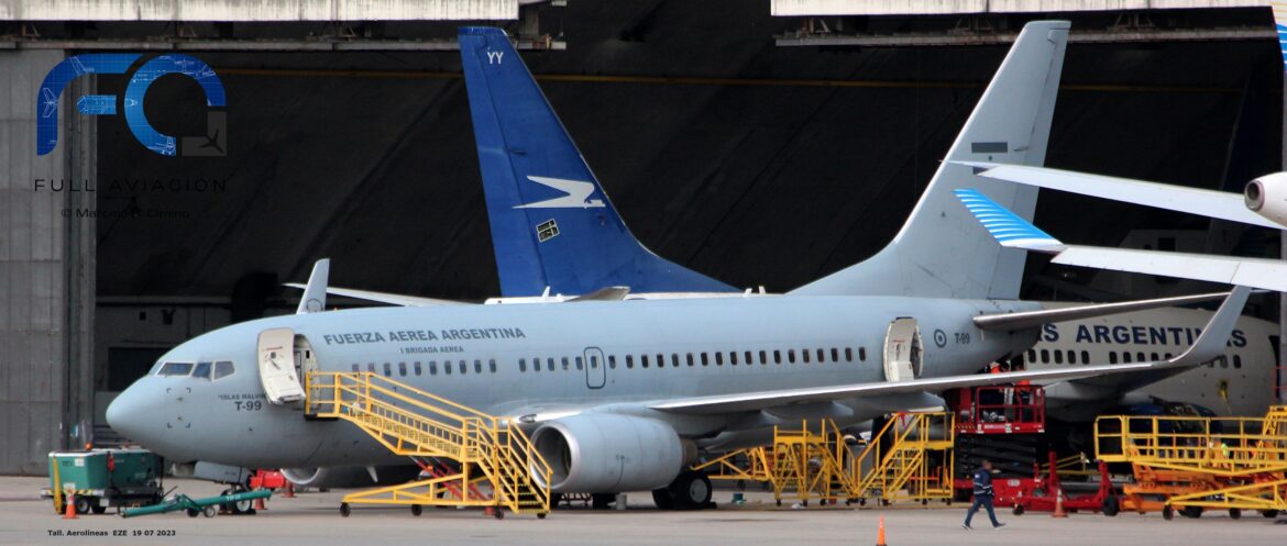 Cambio de APU en el T-99 «Islas Malvinas» de la FAA.