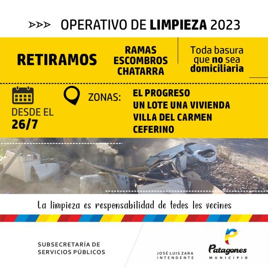 Nuevo operativo de limpieza en Carmen de Patagones