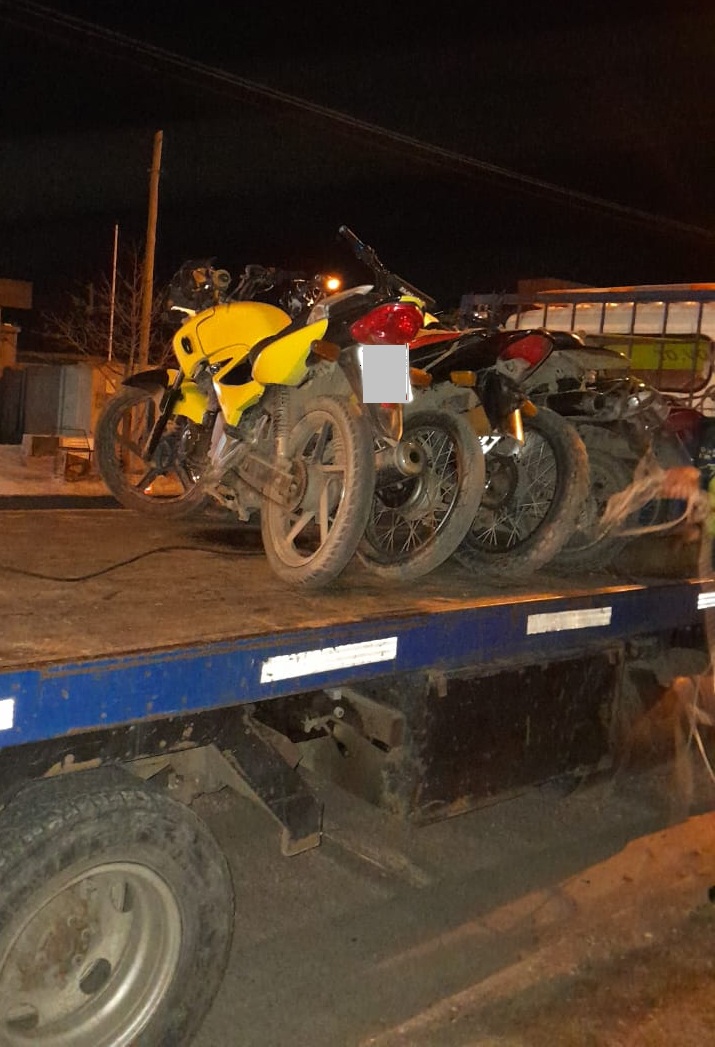 Secuestran 10 motos en operativo de control en Viedma