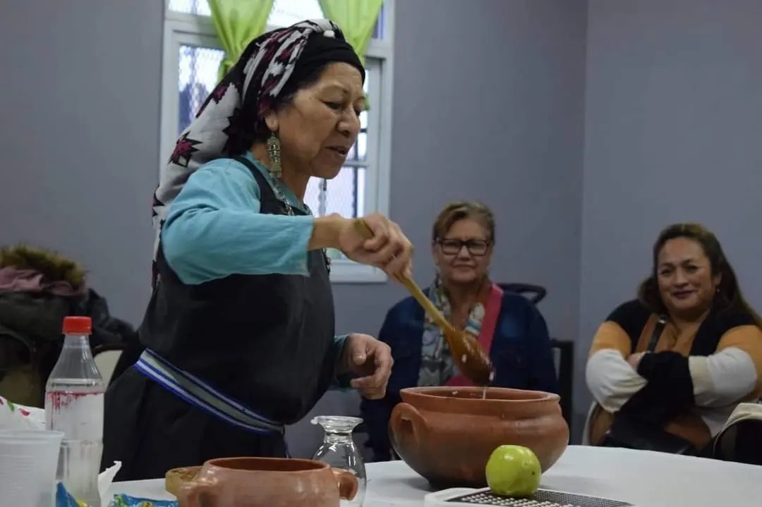 Encuentro del área de adultos mayores y la comunidad mapuche, Imán Leufu Mongüein