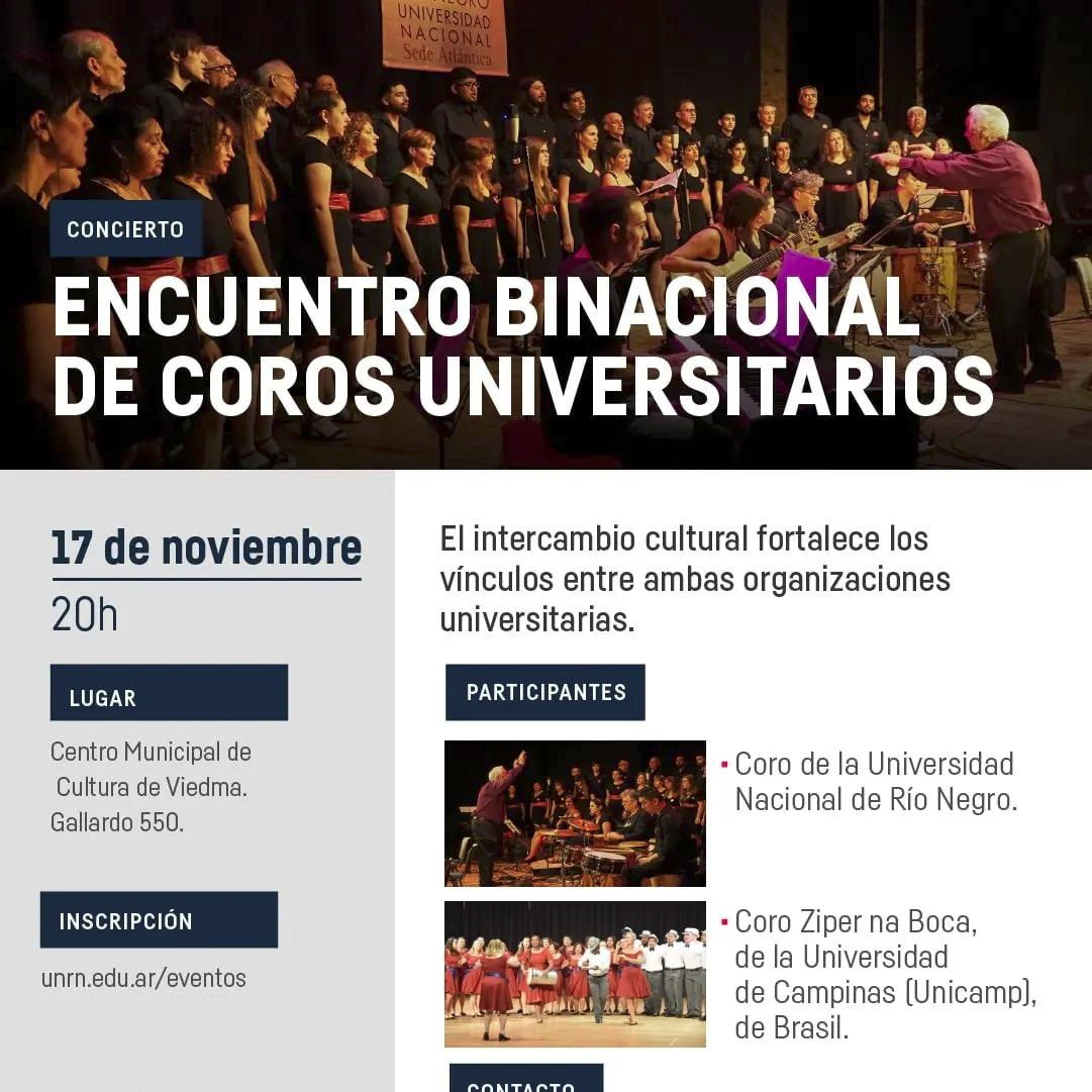 ENCUENTRO BINACIONAL DE COROS UNIVERSITARIOS EN EL CENTRO CULTURAL