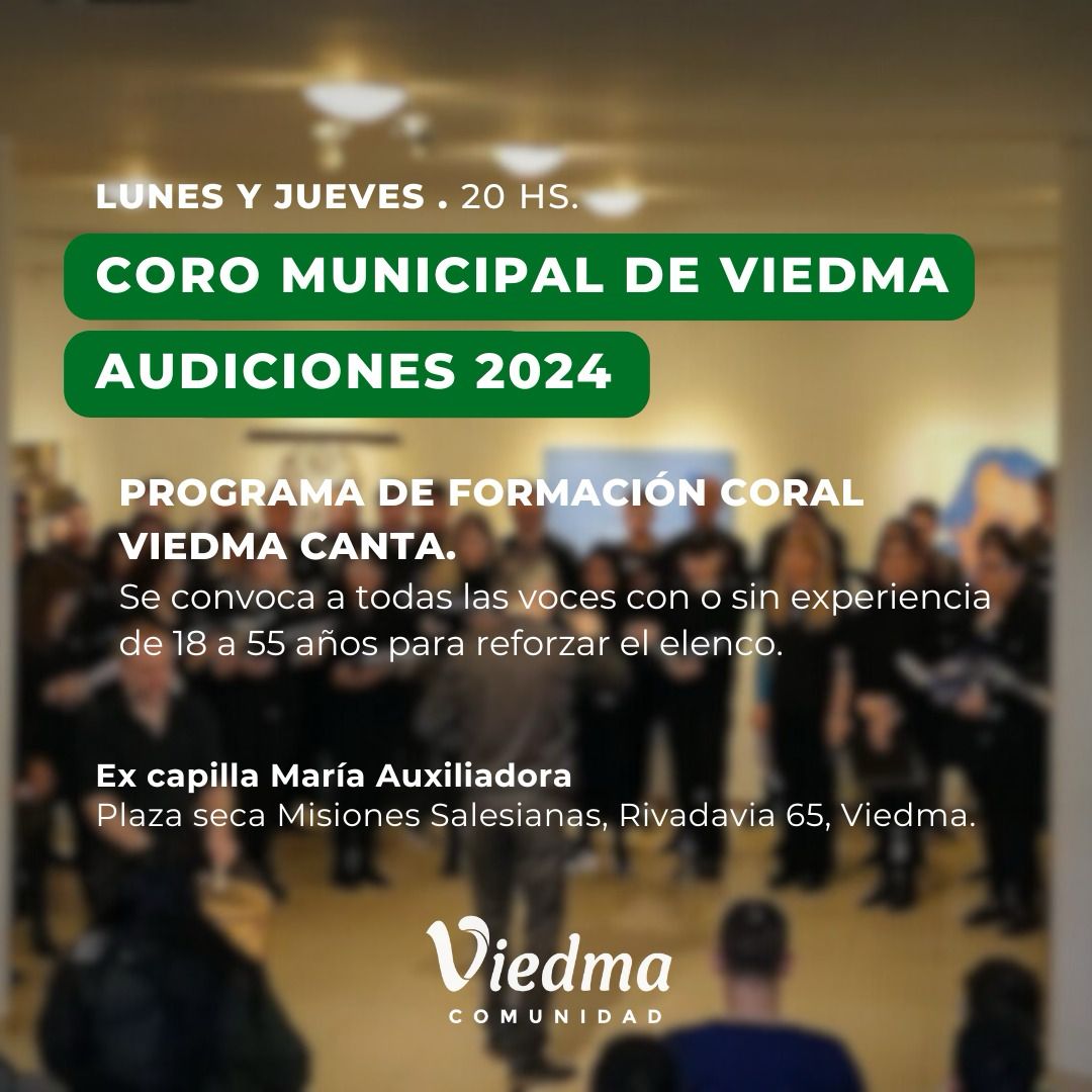 COMENZARON LAS AUDICIONES 2024 PARA EL CORO ESTABLE MUNICIPAL