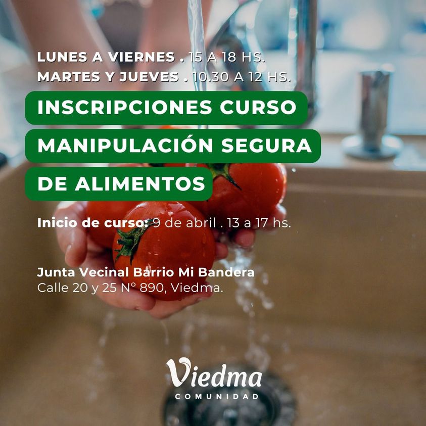 CONTINÚAN LOS CURSOS DE MANIPULACIÓN SEGURA DE ALIMENTOS EN JUNTAS VECINALES