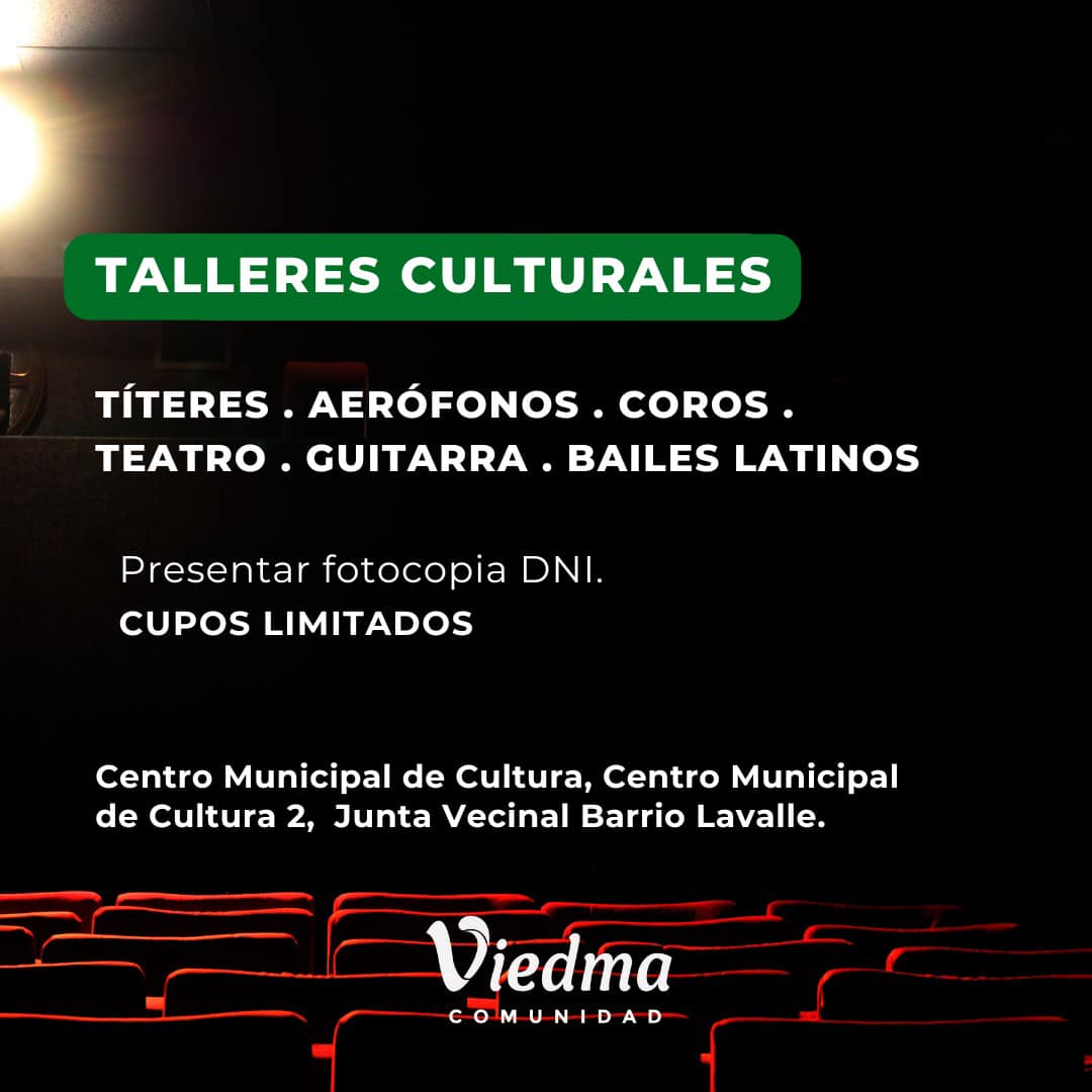 Sumate a nuestros talleres culturales!