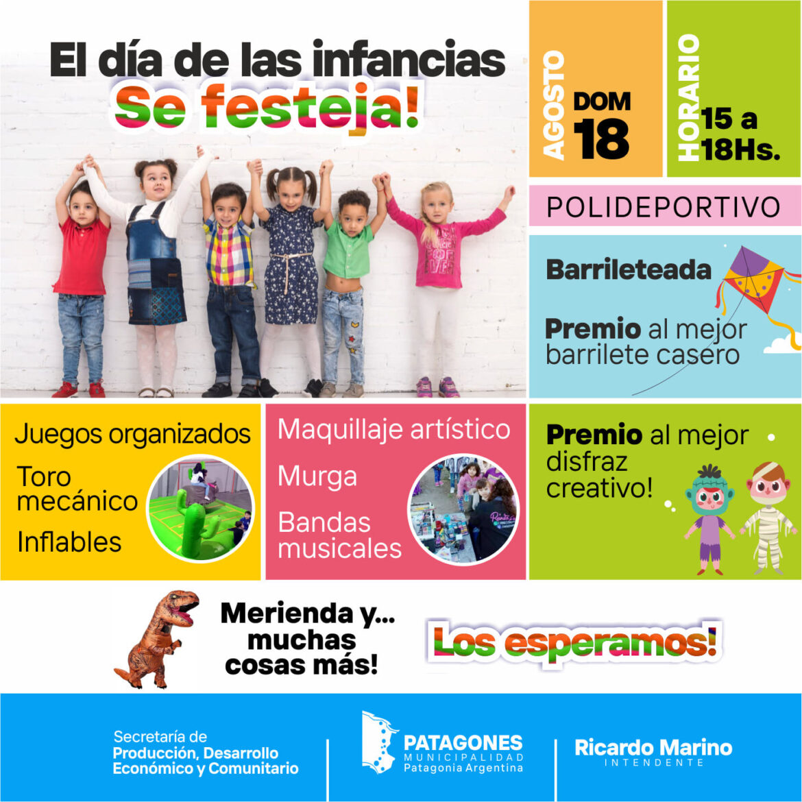 MÚLTIPLES PROPUESTAS PARA FESTEJAR EL DÍA DEL NIÑO EN PATAGONES