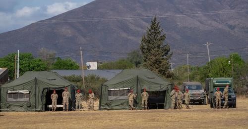 Despliegue del Ejército Argentino para apoyar el combate contra los incendios en Córdoba