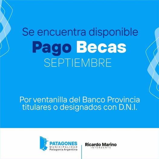 PAGOS BECAS SEPTIEMBRE