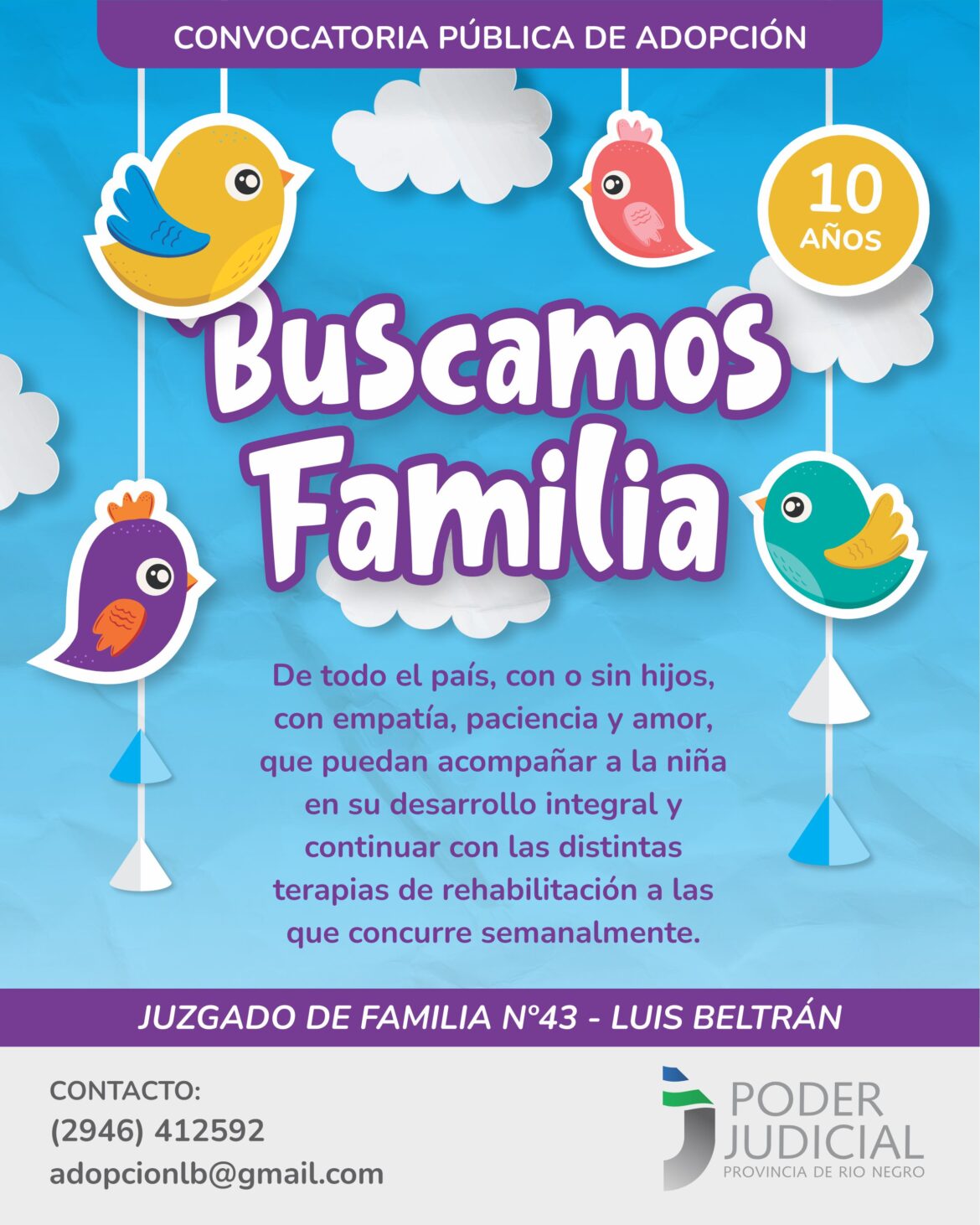 Continúa la búsqueda de una familia para una niña de 10 años