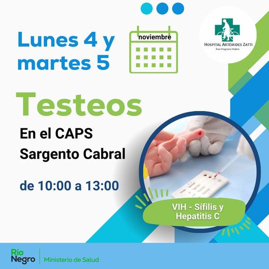 Test de VIH, Sífilis y Hepatitis C.