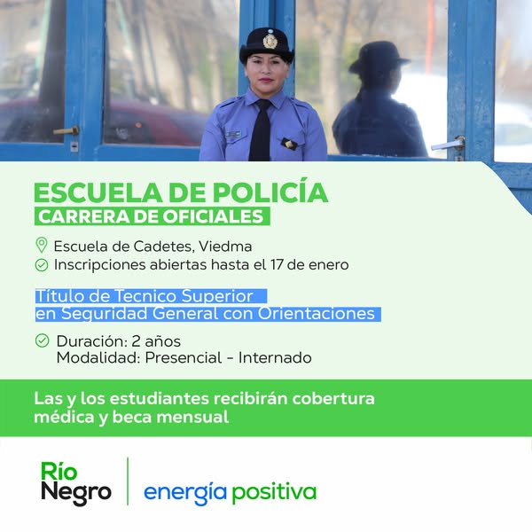 ¿Te gustaría formar parte de la Policía de Río Negro?