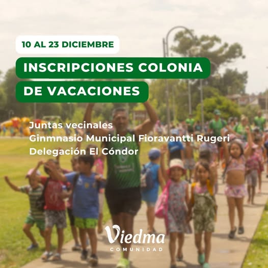 INSCRIPCIONES ABIERTAS PARA LAS COLONIAS DE VACACIONES