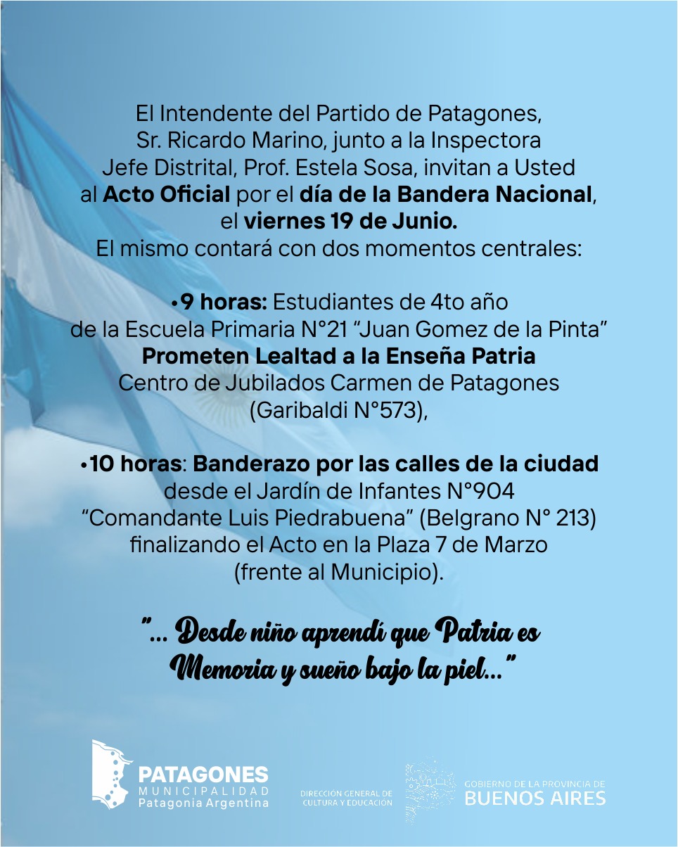 ACTO OFICIAL – DÍA DE LA BANDERA