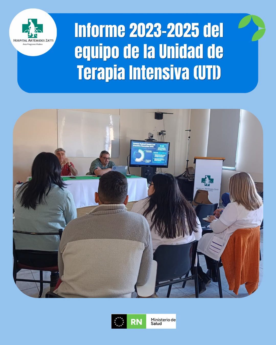 Integrantes del equipo de la UTI presentaron a la dirección y a referentes del Departamento Médico